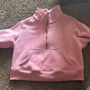 Pink Half-Zip Sweatshirt